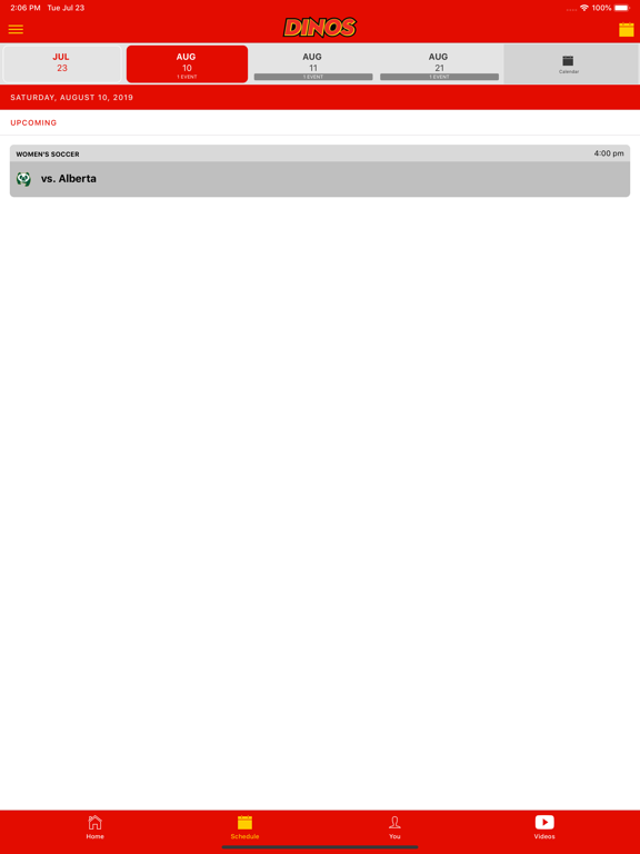 UCalgary Dinos iPad screenshot 2 - Sports app