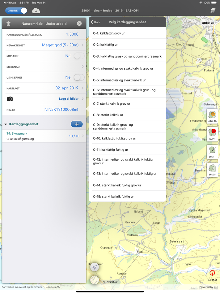#3. NiN Kurs (iOS) Podle: Miljodirektoratet Org