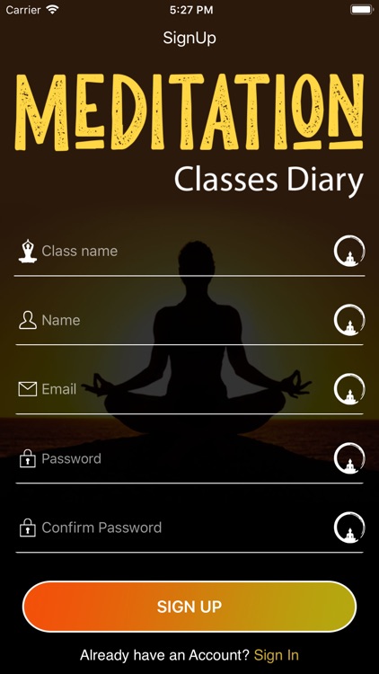 Meditation Classes Diary
