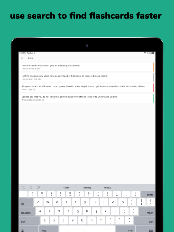 MemMe - Flashcards iPad screenshot 4 - Education app
