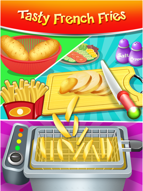 Happy Kids Meal - Burger Maker iPad screenshot 2 - Games app