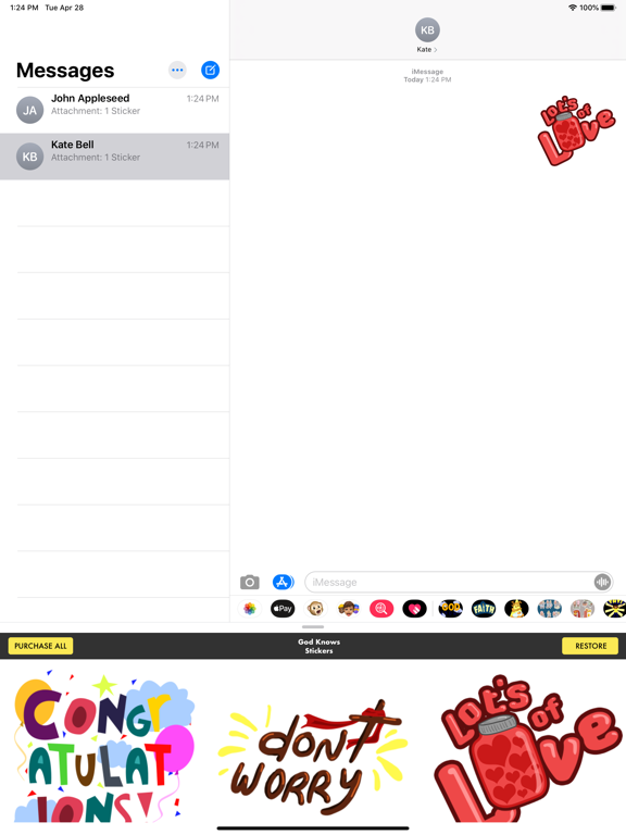 Screenshot #3 for God Knows Stickers