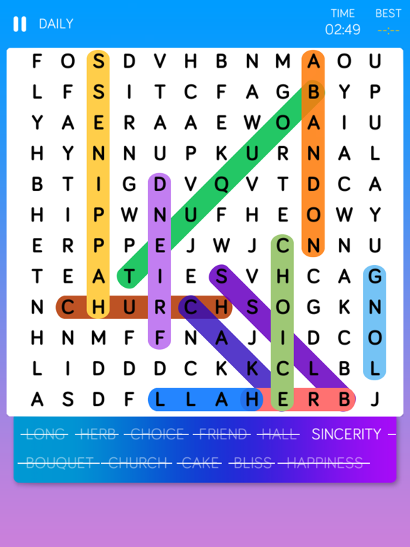 Screenshot #4 pour Word Search :Find Hidden Words