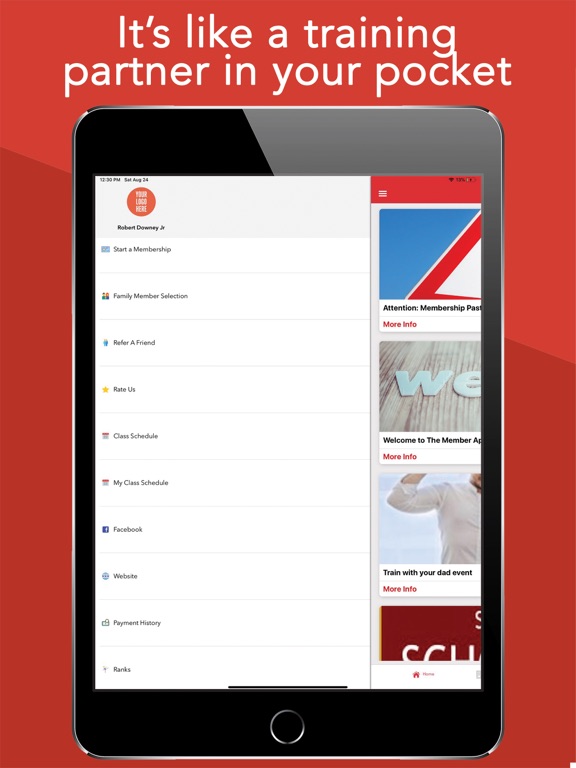 Pentagon MMA Member App iPad screenshot