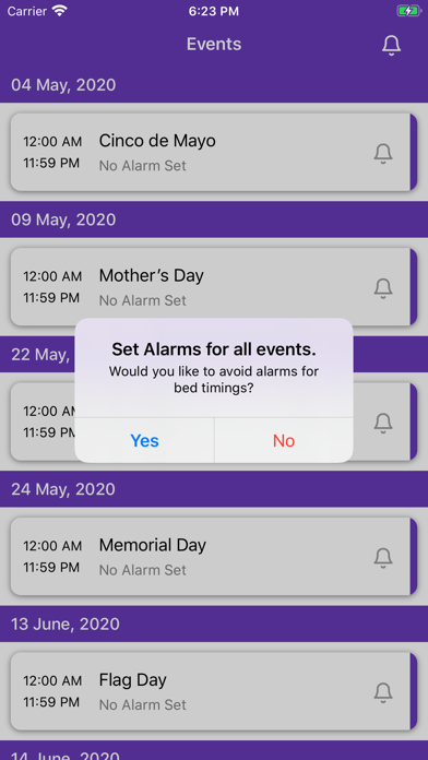 Screenshot #2 pour Events Reminder App