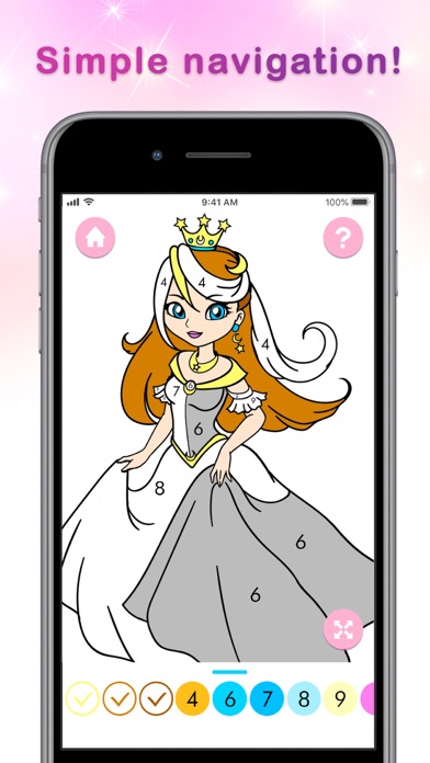 How to cancel & delete Princess Color by Number from iphone & ipad 1