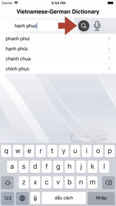Screenshot #3 pour Vietnamese-German Dictionary++