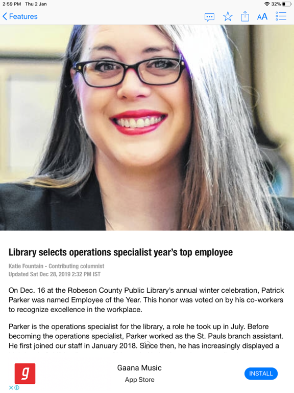 The Robesonian NC iPad screenshot 4 - News app