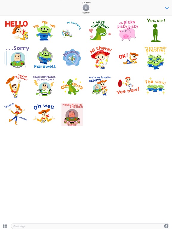 Pixar Stickers: Toy Story iPad screenshot 5 - Stickers app