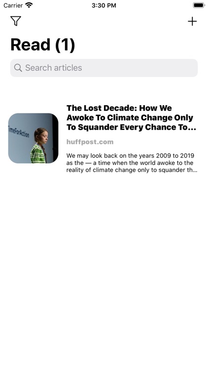 Feather - save articles!