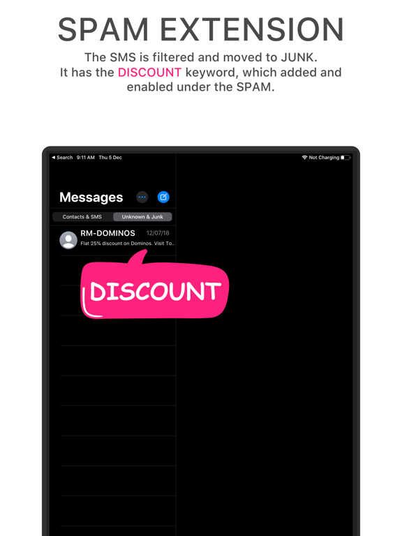 SpamSMS - Block Junk Messages iPad screenshot