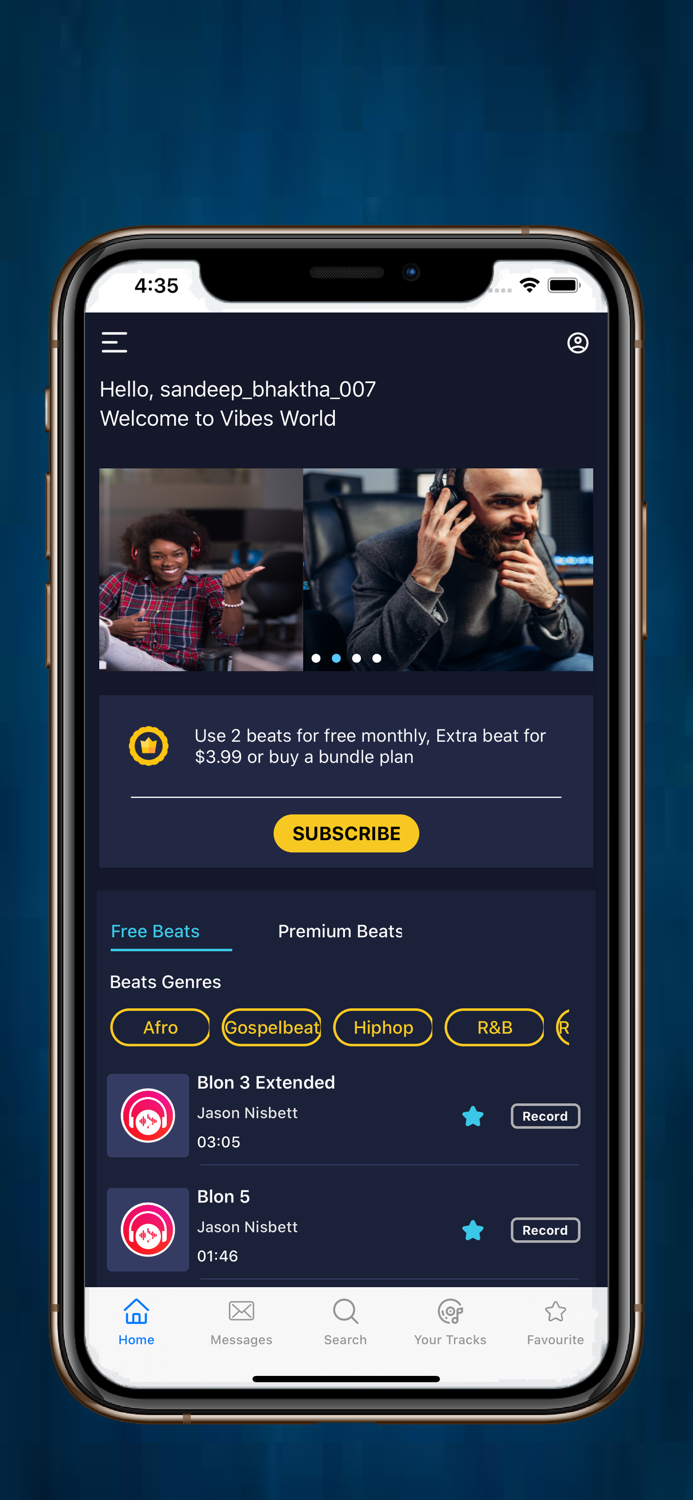 vibesR - song recording tool