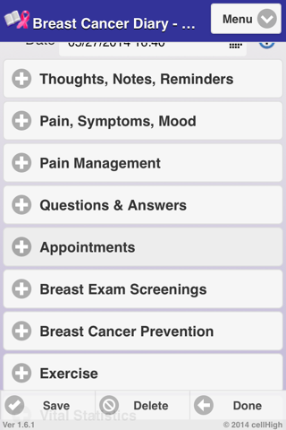 Breast Cancer Diary screenshot 2