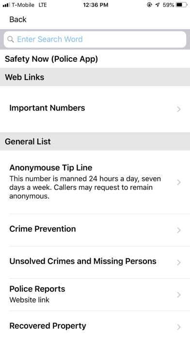 Safety Now Alerts Screenshot