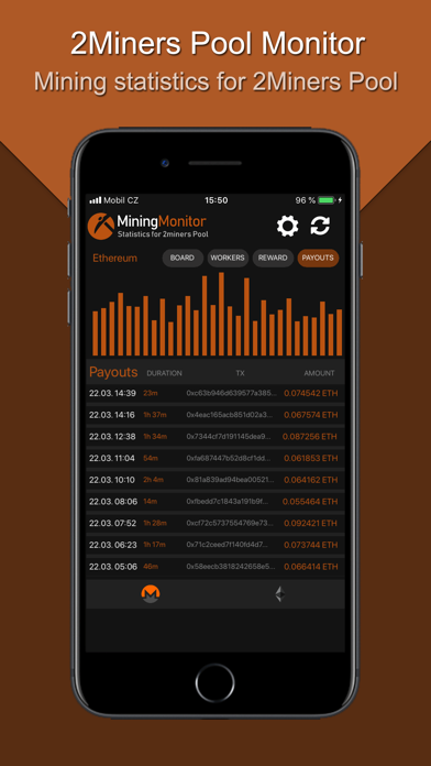 Monitor for 2Miners Pool Screenshot