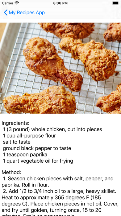 Screenshot #3 pour MyRecipes - cook it up