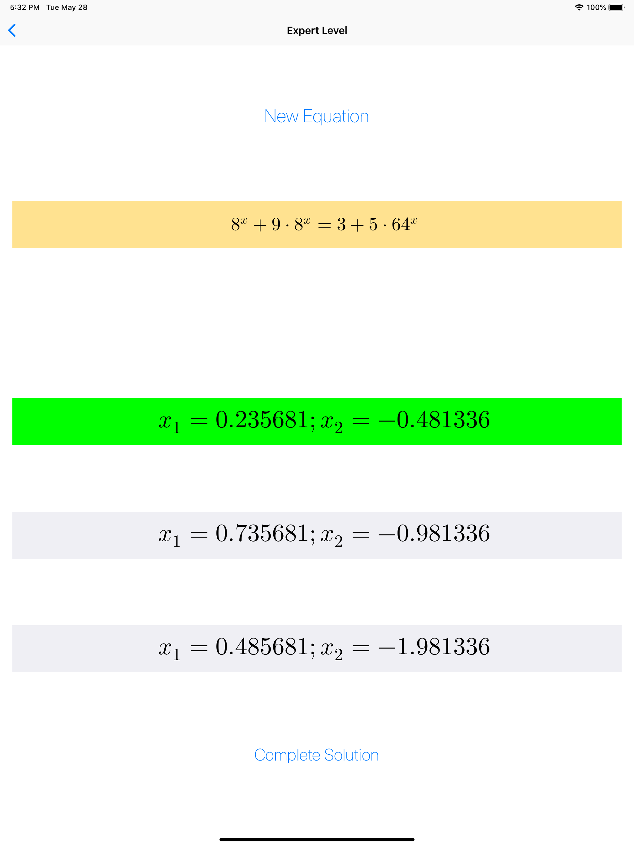 Exponential Equations   ++