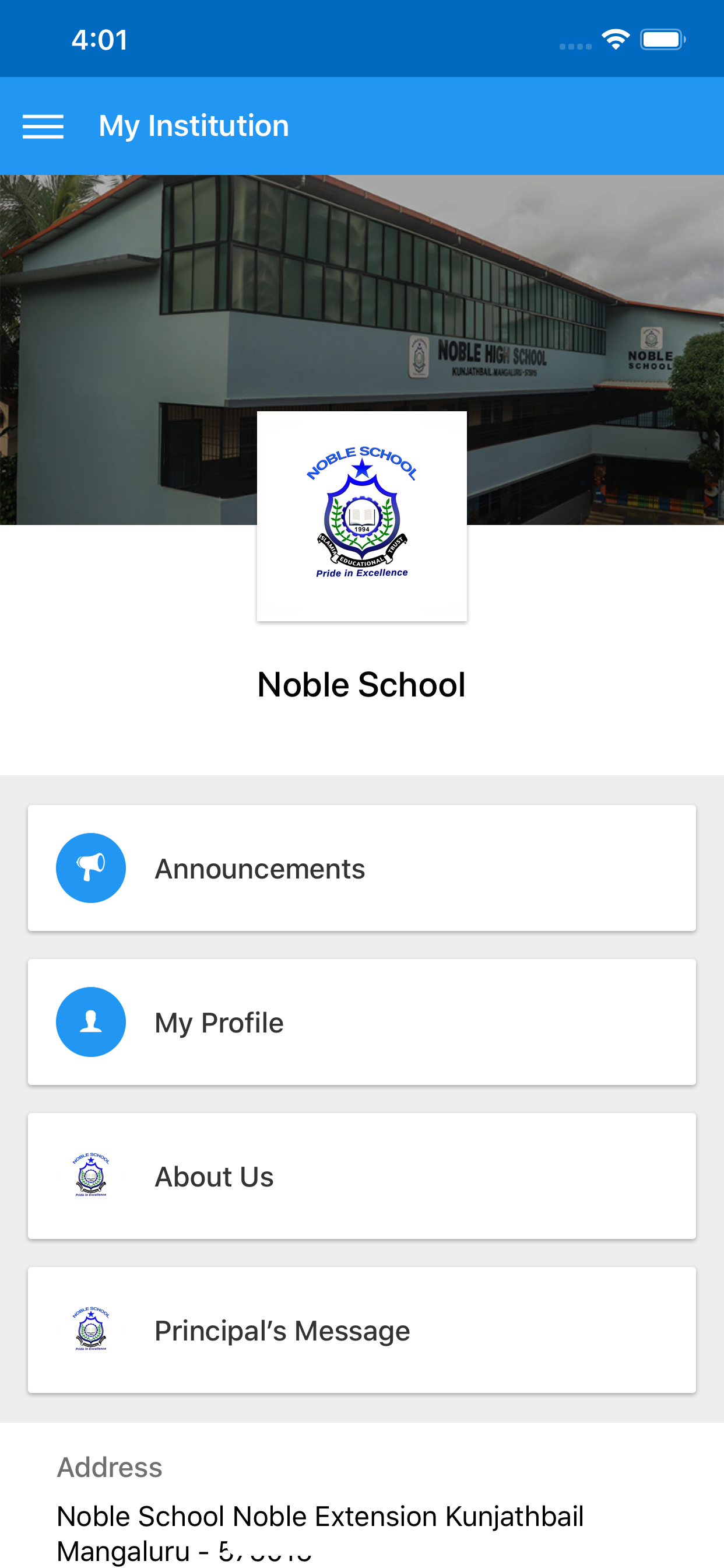Noble School, Kunjathbail