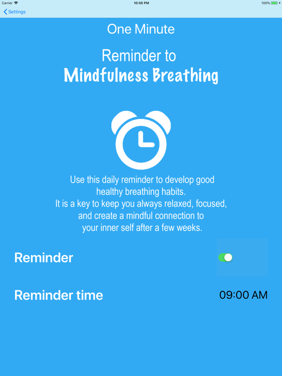 Mindfulness Breathing iPad screenshot 8 - Health & Fitness app