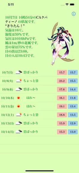 Game screenshot お天気ずん子 apk