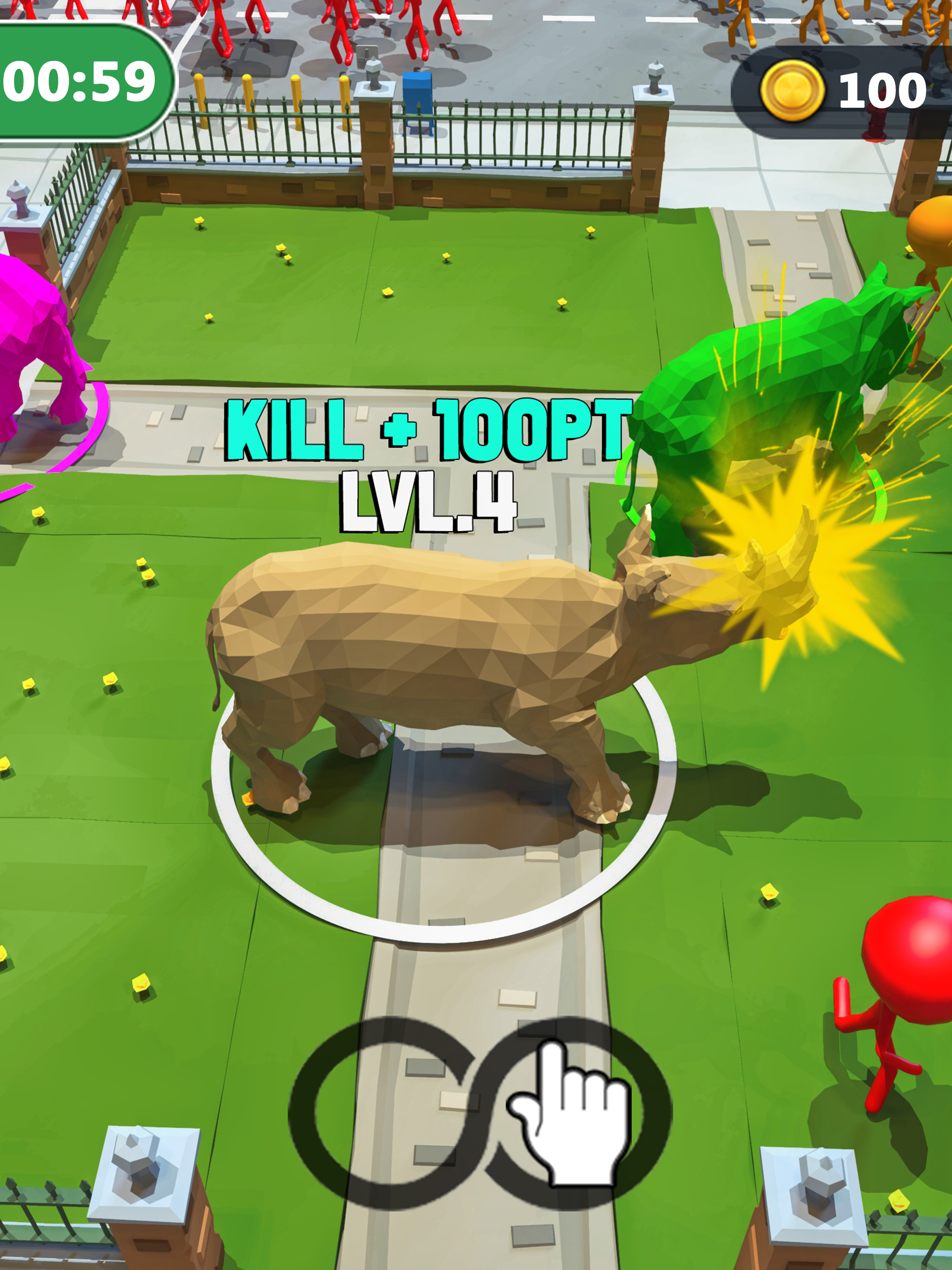 Rhino Rampage: City Simulator