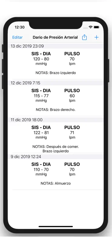 Mi Diario de Presión Arterial screenshot 3 of 3