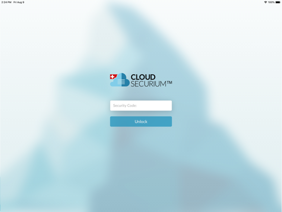 CloudSecurium™ iPad screenshot