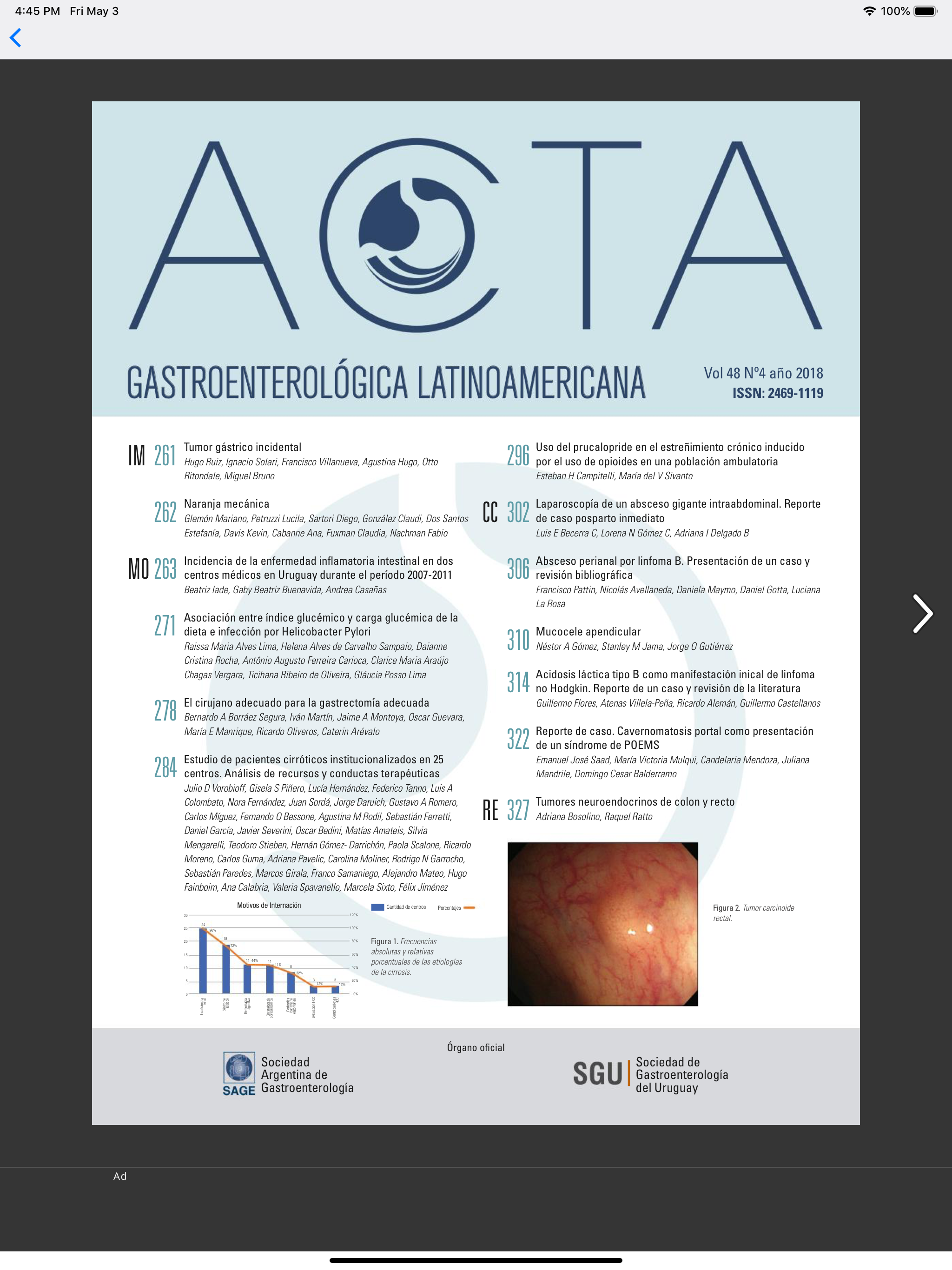 Acta Gastroenterol Latinoam. screenshot 7