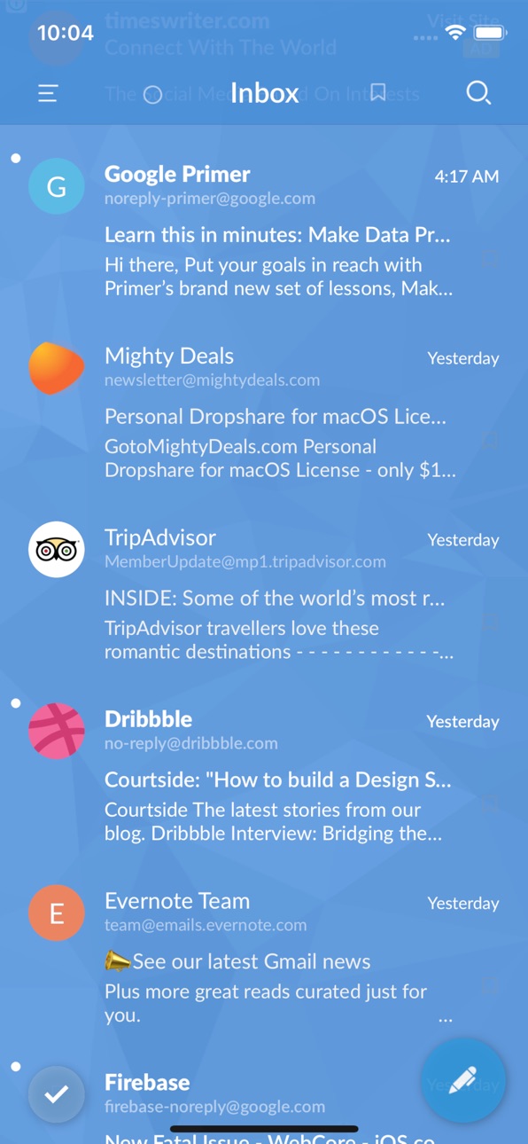 iPhone screenshot