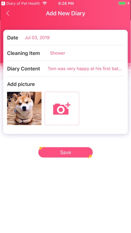Pet Health-Health Record
