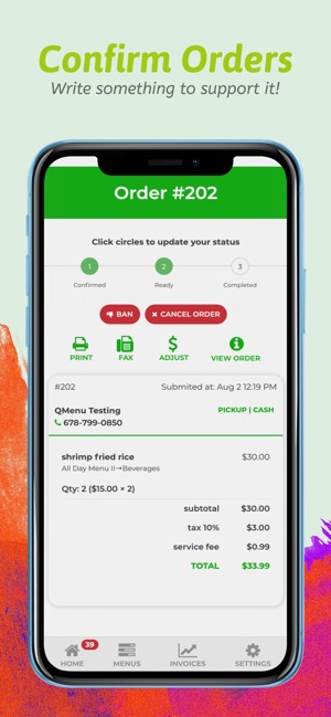 qMenu Food Ordering App