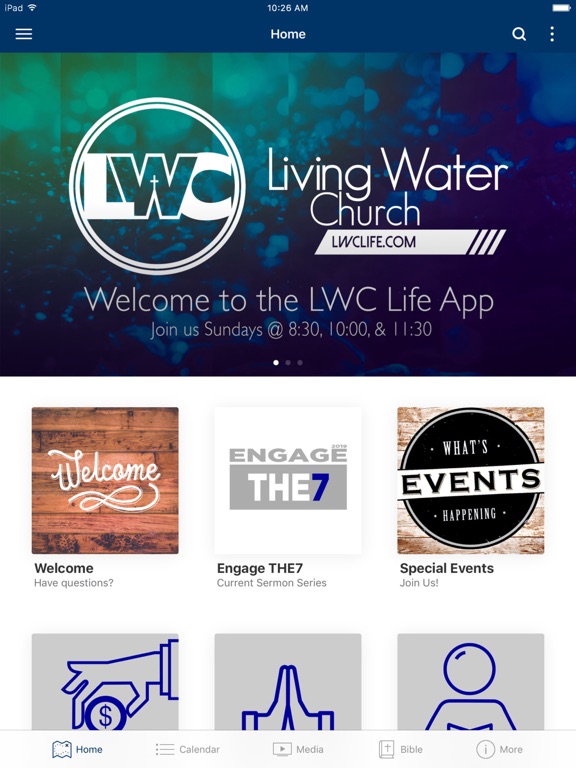 Living Water Church iPad screenshot 1 - Lifestyle app