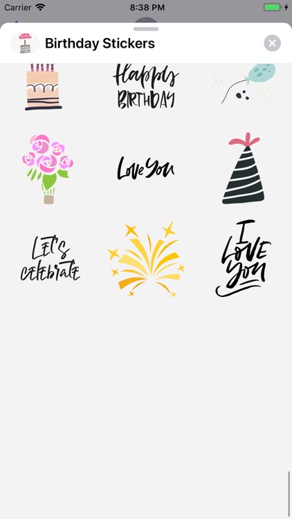 Happy Birthday Stickers Set screenshot-3