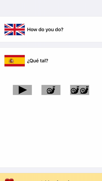 Spanish Travel Phrases & Words Screenshot
