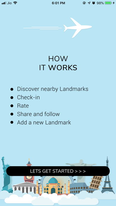 Landmarker - Social Travel App Screenshot