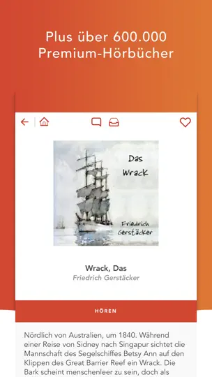 Screenshot von Hörbücher HQ auf dem iPhone 4