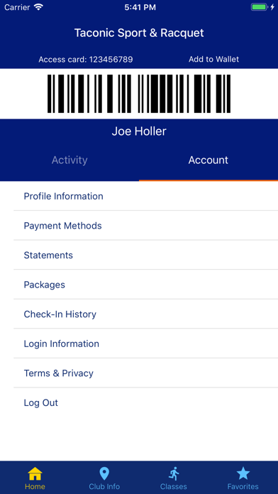 Taconic Sport & Racquet Screenshot
