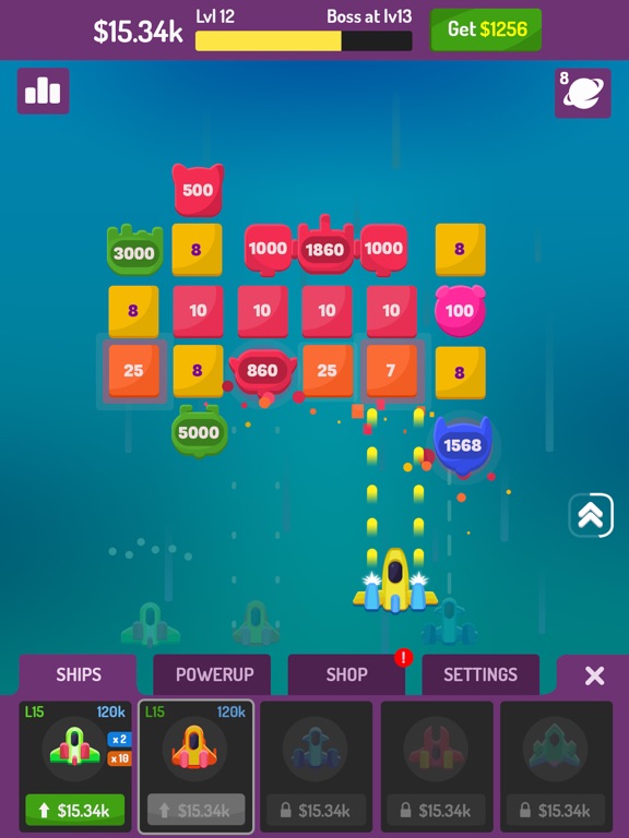 Screenshot #4 pour Idle Strike: Spaceship Attack