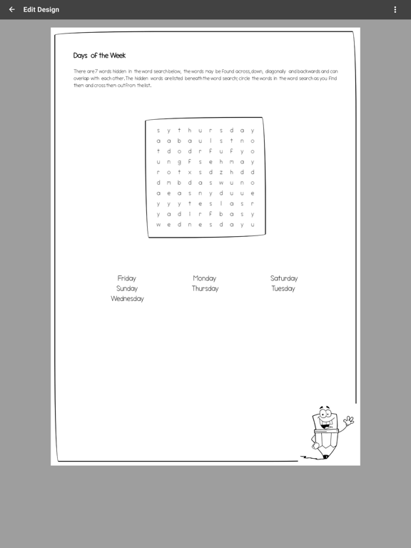 Word Search Maker iPad screenshot 1 - Education app