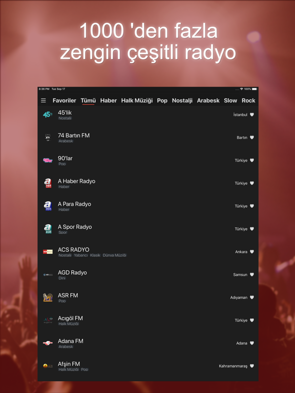 Screenshot #4 pour Radyo Türk Live - Radyo dinle