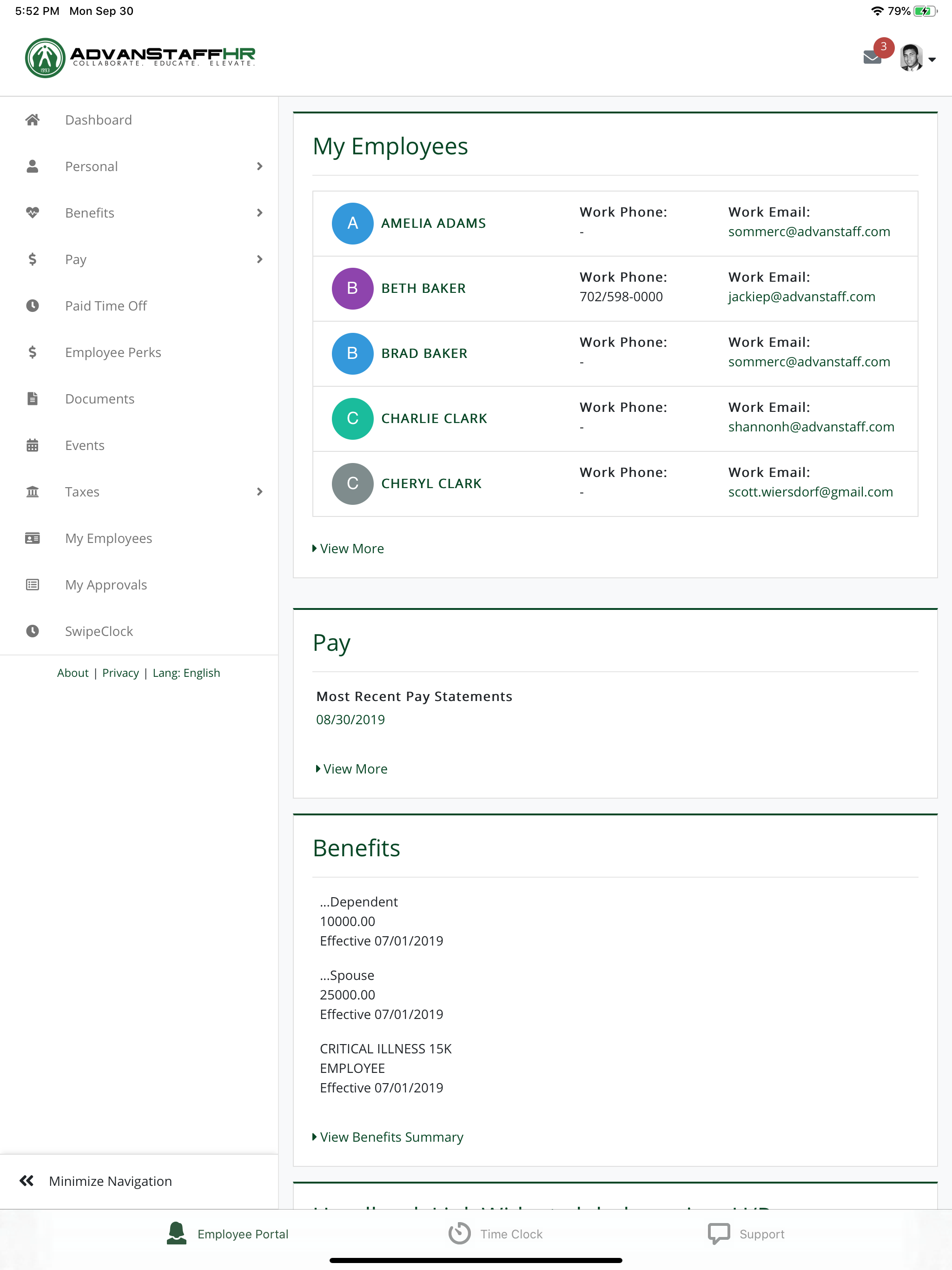 Advanstaff ESS screenshot 5