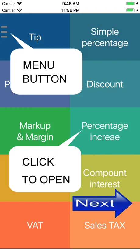 Simple percentage calculator