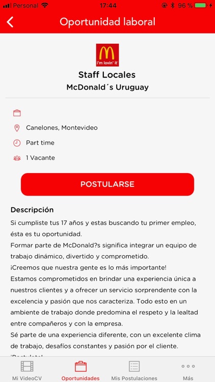 McDonald´s VideoCV Uruguay screenshot-4