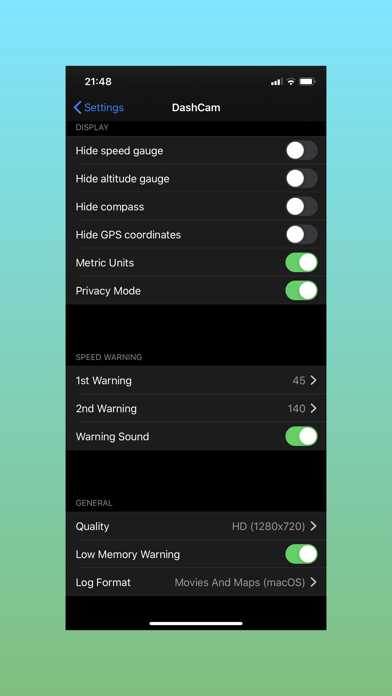 Movies And Maps Recorder iPhone screenshot 6 - Navigation app