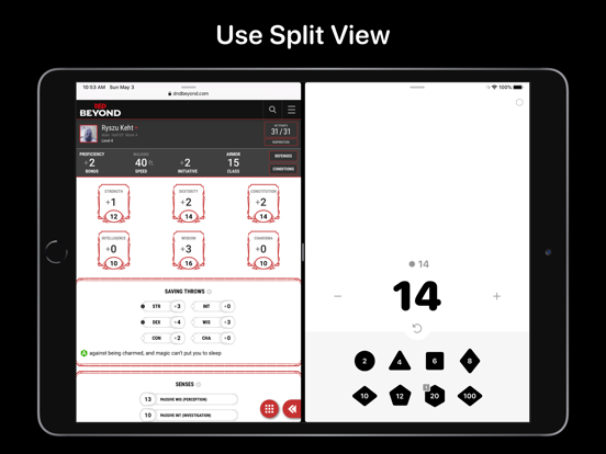 Dungeon Dice - RPG Dice Roller iPad screenshot 4 - Utilities app