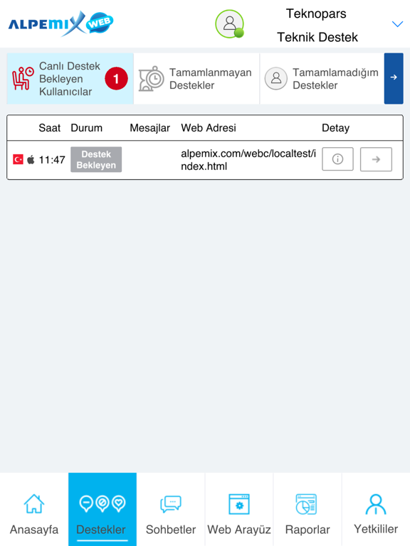 Screenshot #6 pour Canlı destek - alpemixWeb