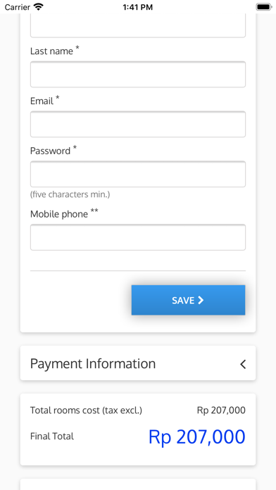DNA Booking App iPhone screenshot
