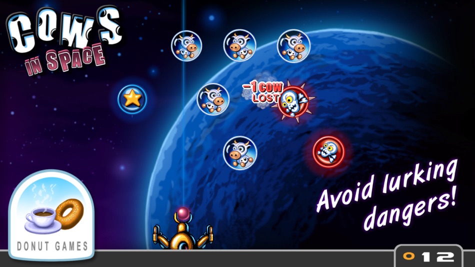 #3. Cows In Space (iOS) 게시자: Donut Games