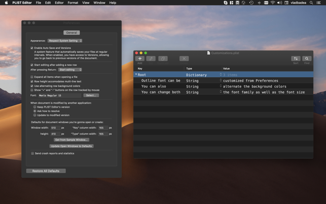 âPLIST Editor âPLIST Editor