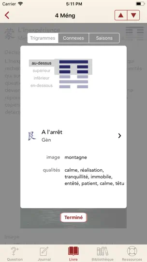 Capture d'écran de Yi Jing - I Ching sur iPhone 6